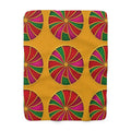 Grand Kaleido Jewel Wheels Sherpa Fleece Blanket – Kaleidoscopic Medallion Pattern