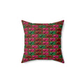 Stacked Gem Bars Faux Suede Cushion – Geometric Pattern
