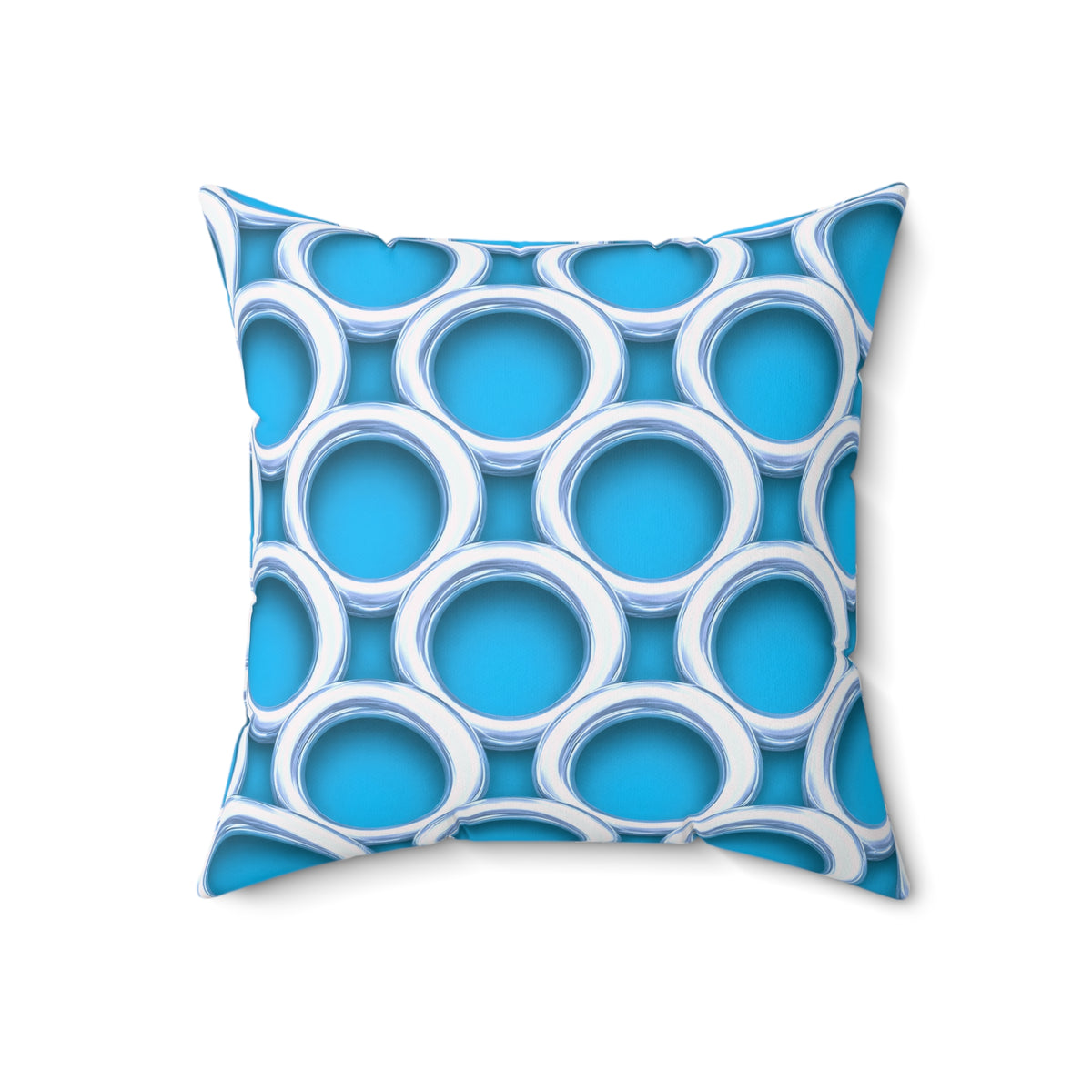 Big Gold Ring Weave Faux Suede Cushion – Ice Jewel