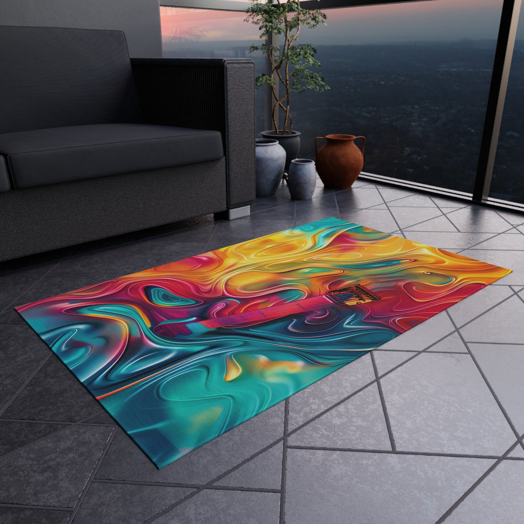 Ocean Swirl Flow Outdoor Rug – Fluid Art