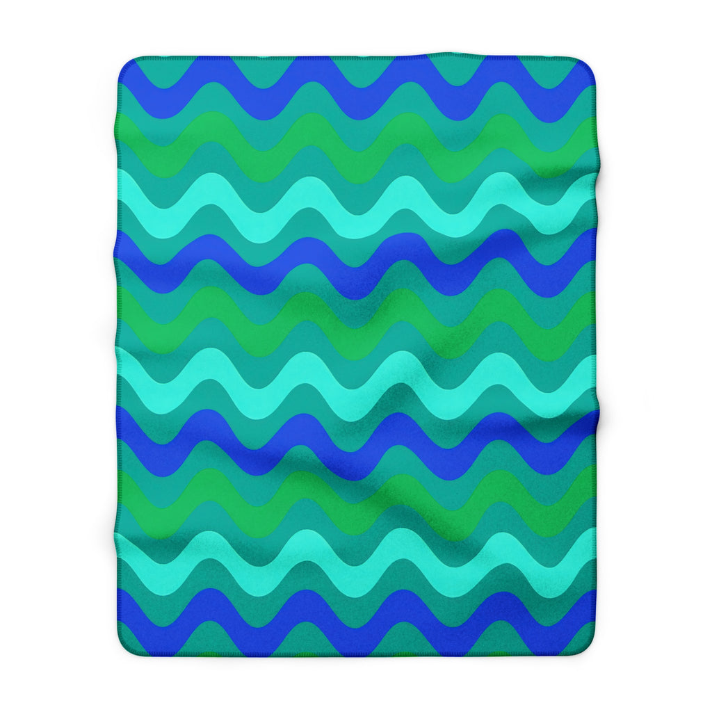 Big Ripple Chevrons Sherpa Fleece Blanket – Ocean Jewel