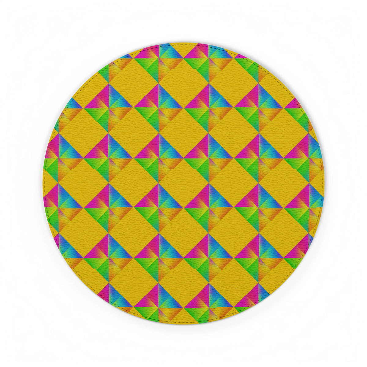 Iridescent Kite Quartet Vegan Leather Mouse Mat – Iridescent Geometric Pattern