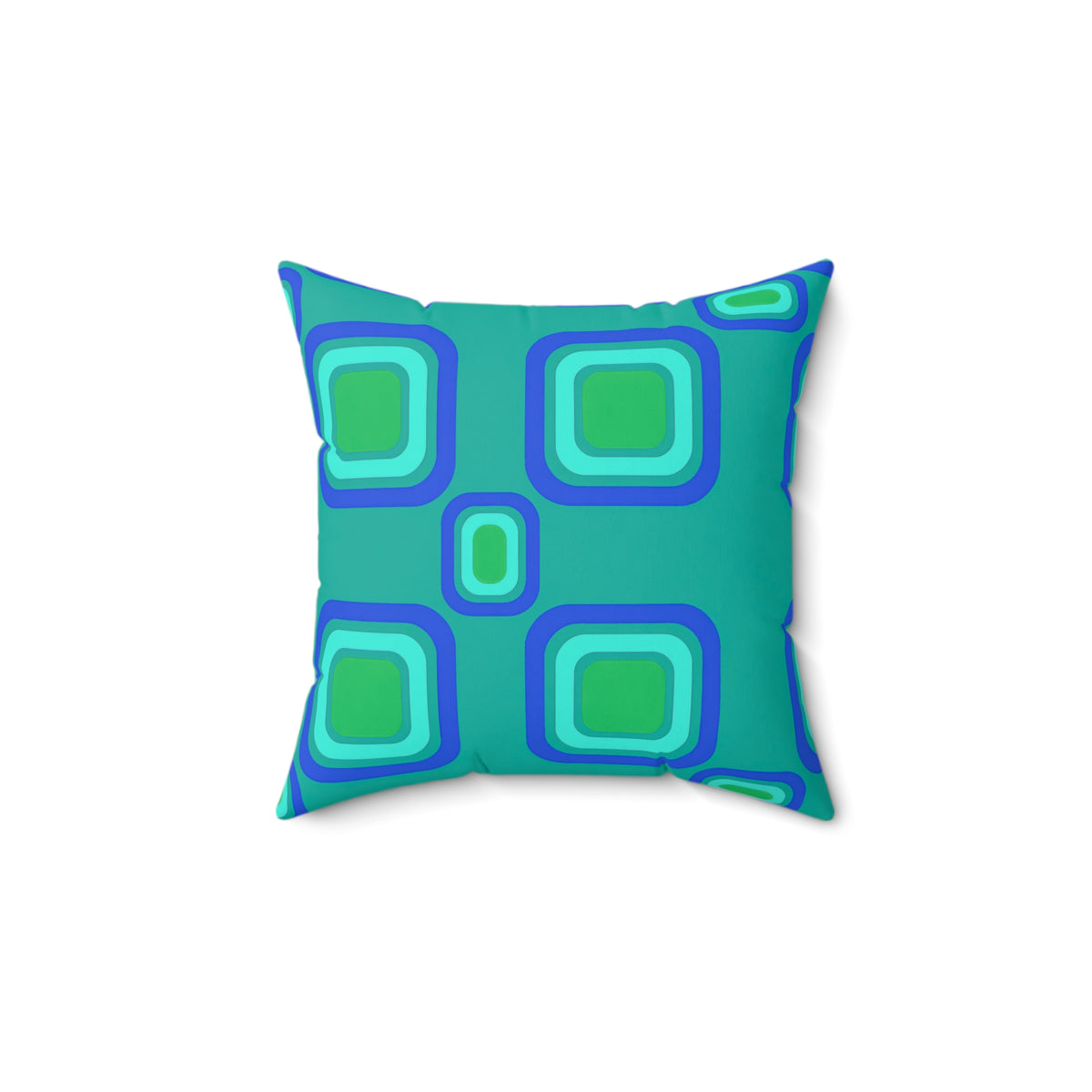 Big Ripple Squares Faux Suede Cushion – Ocean Jewel