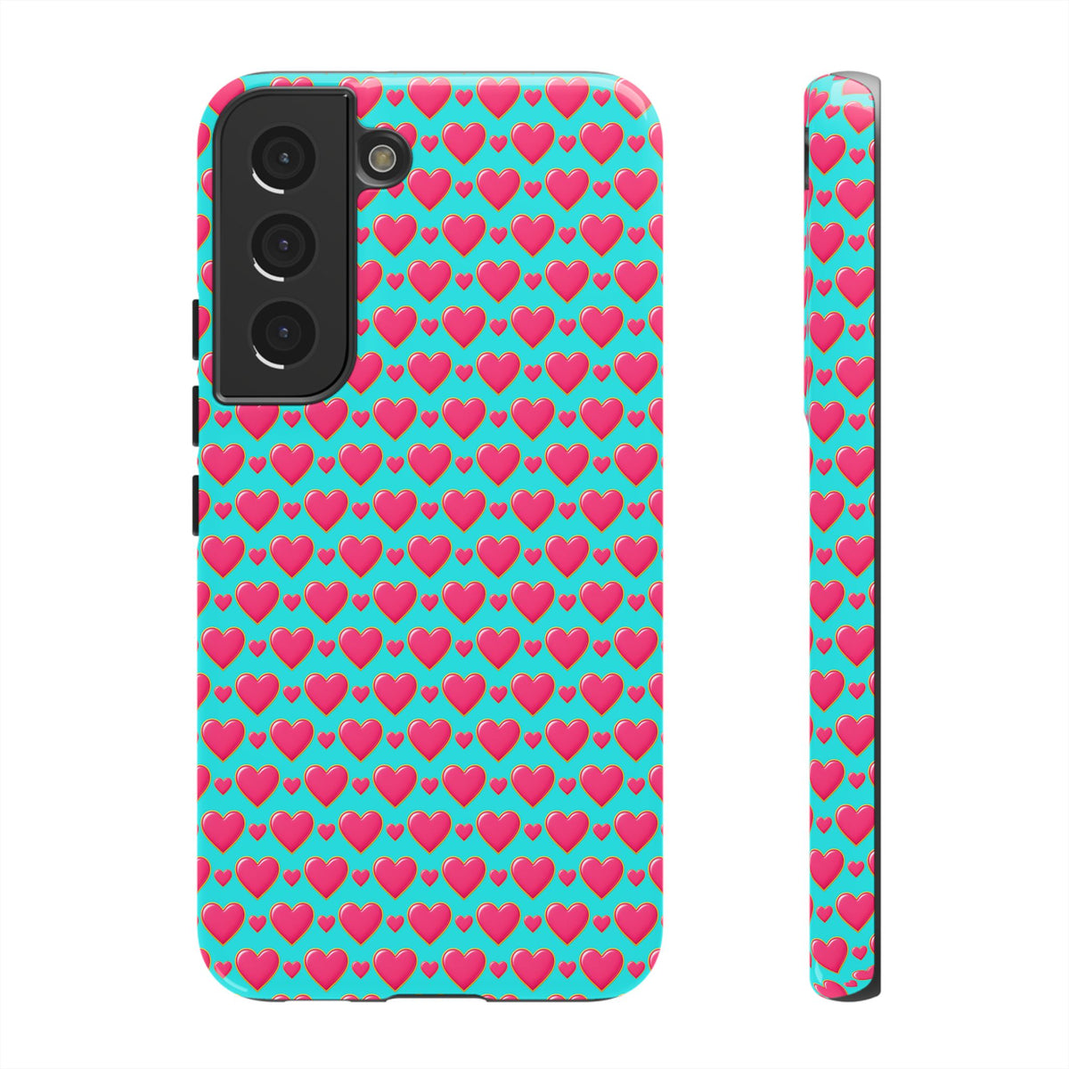 Heart Bubble Grid Tough Phone Case – Pop Hearts Pattern