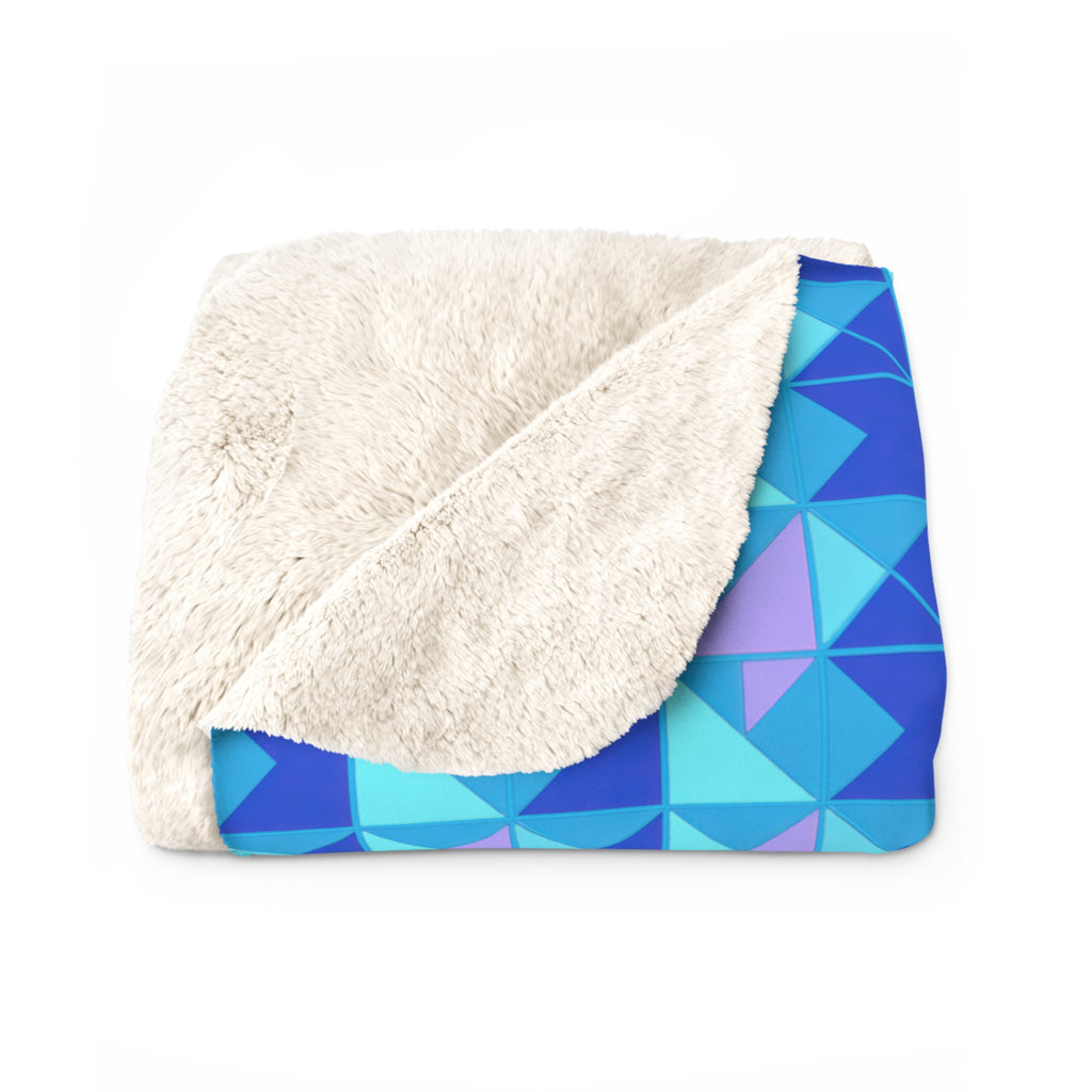 Jewel Block Quilt Sherpa Fleece Blanket – Ice Jewel