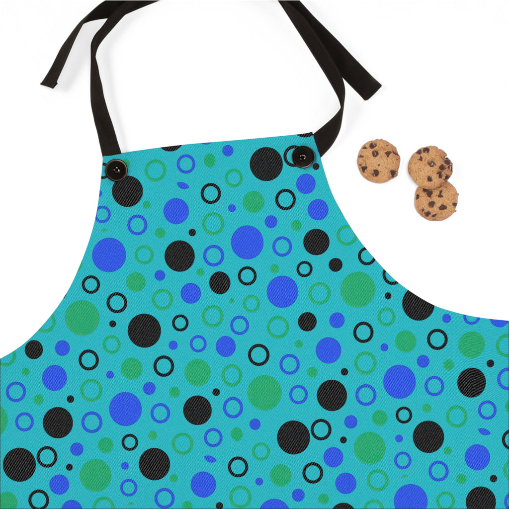 Bubble Outlines Apron – Peacock Jewel