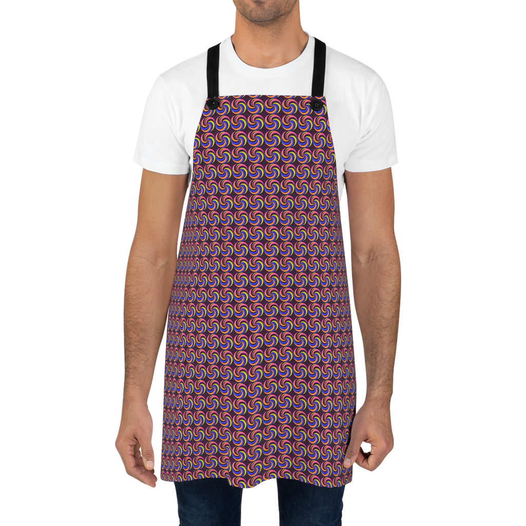 Spiral Stripe Swirls Apron – Psychedelic Op-Art Pattern