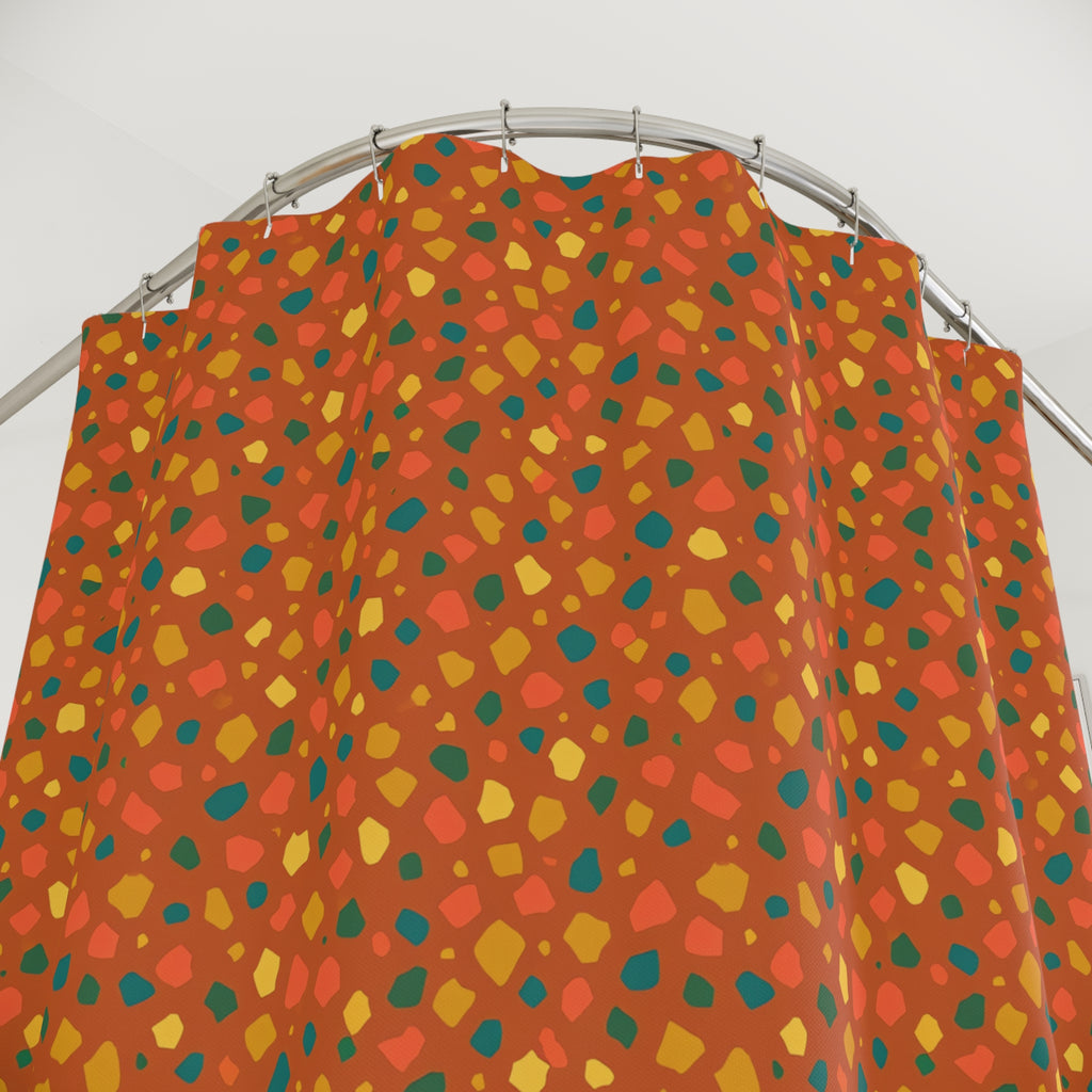 Confetti Aggregate Shower Curtain – Speckled Aggregate Pattern