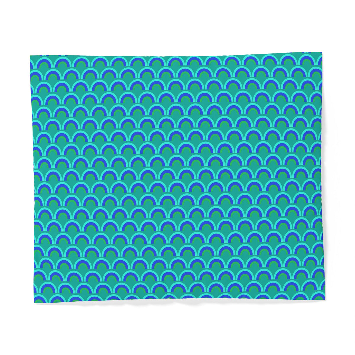 Chromatic Scallop Ripple Cotton Duvet Cover – Ocean Jewel