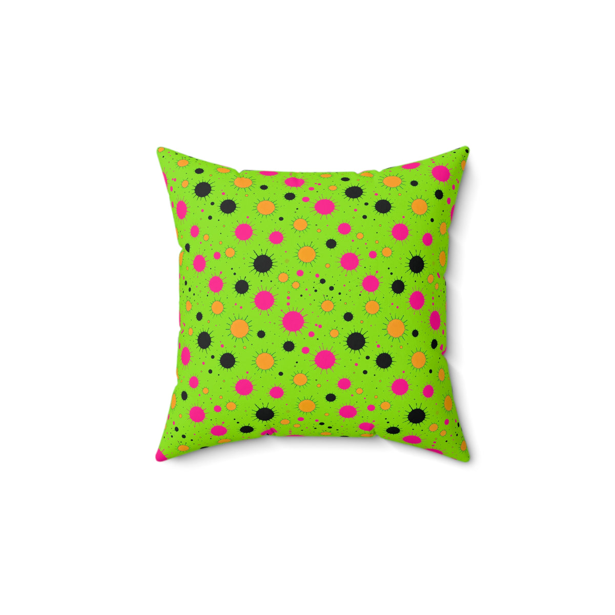 Blot Burst Faux Suede Cushion – Tropical Punch