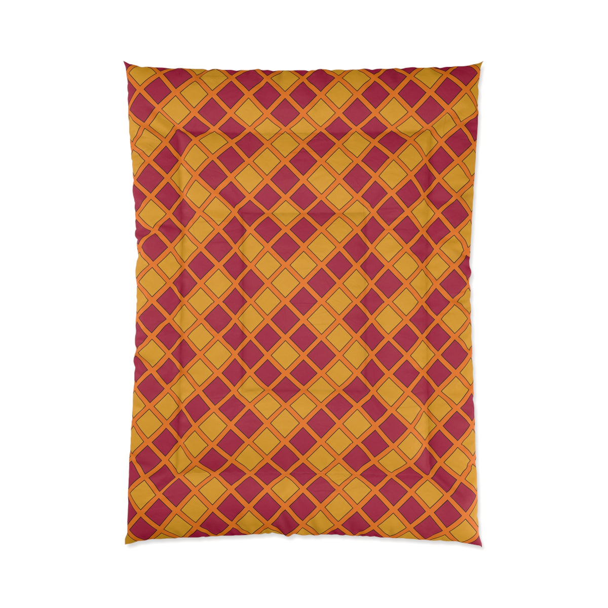 Harlequin Gold Grid Comforter – Cranberry Spice