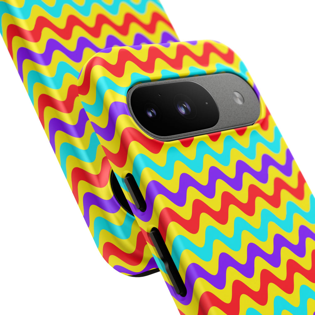 Big Ripple Chevrons Tough Phone Case – Op-Art Chevron Pattern