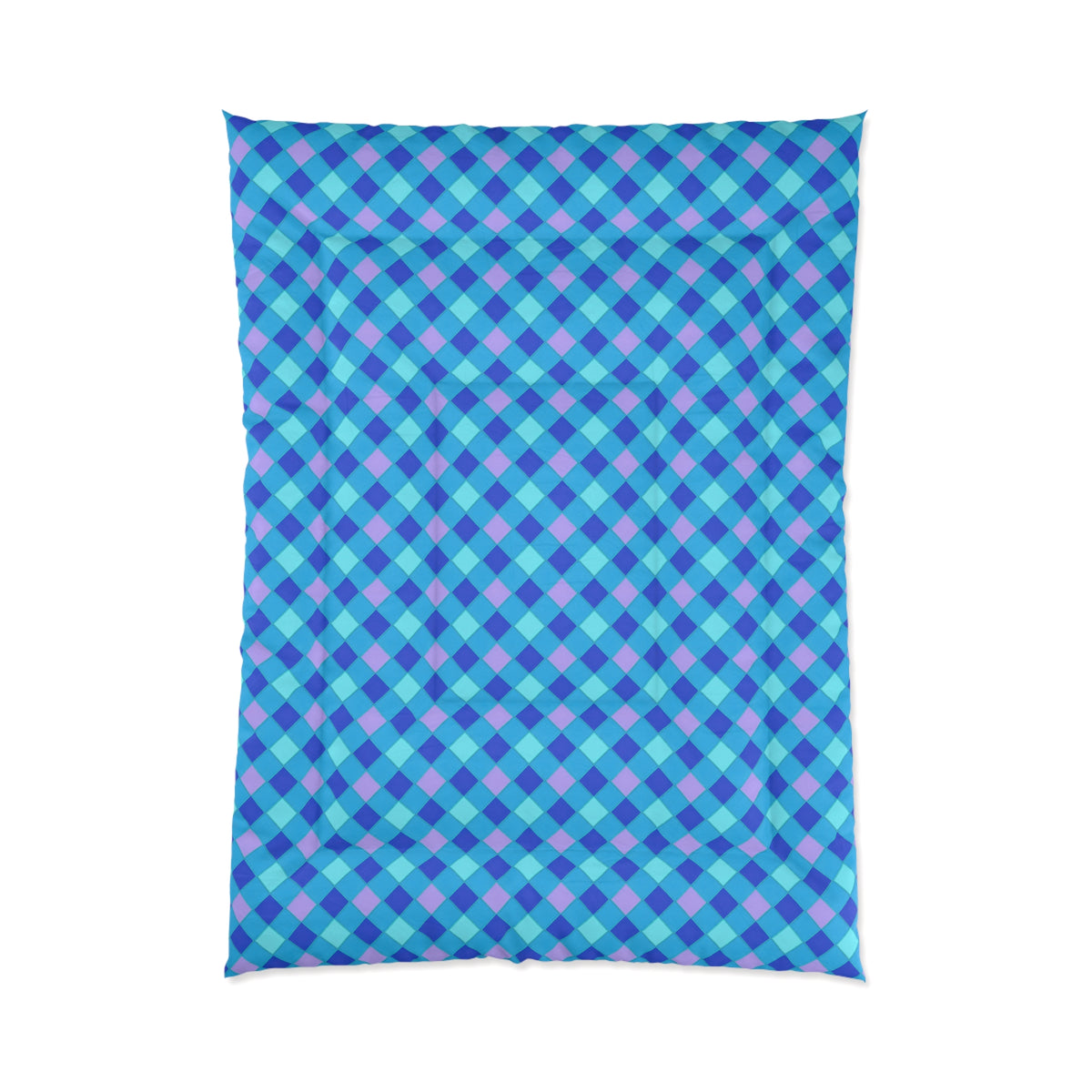 Jewel Harlequin Check Comforter – Ice Jewel