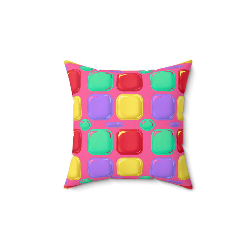Giant Puffy Glass Cushions Faux Suede Cushion – Candy Christmas
