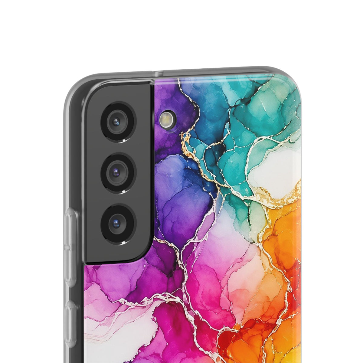 Rainbow Alcohol Ink Bloom Flexi Phone Case
