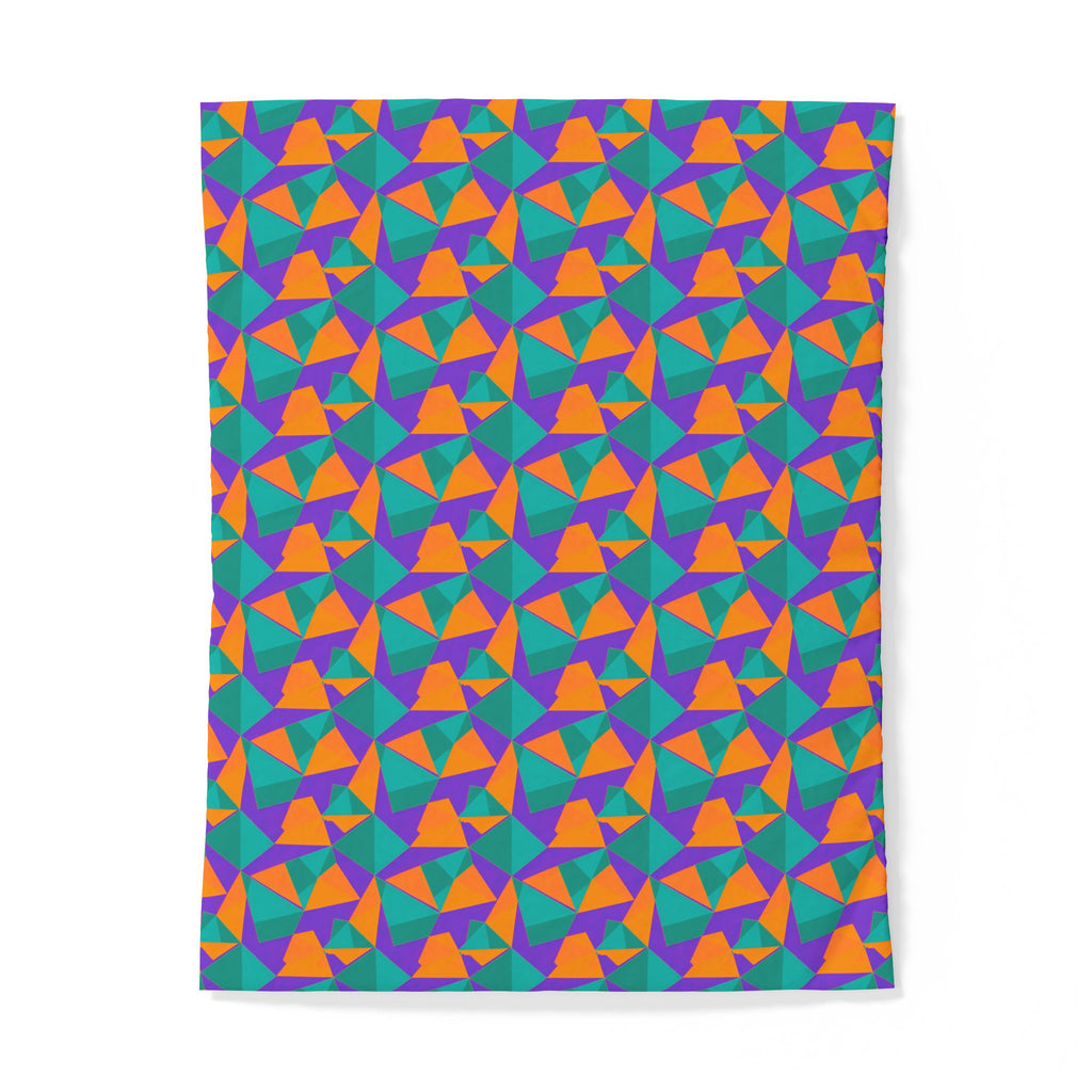 Faceted Gold Panels Cotton Duvet Cover – Peacock Jewel