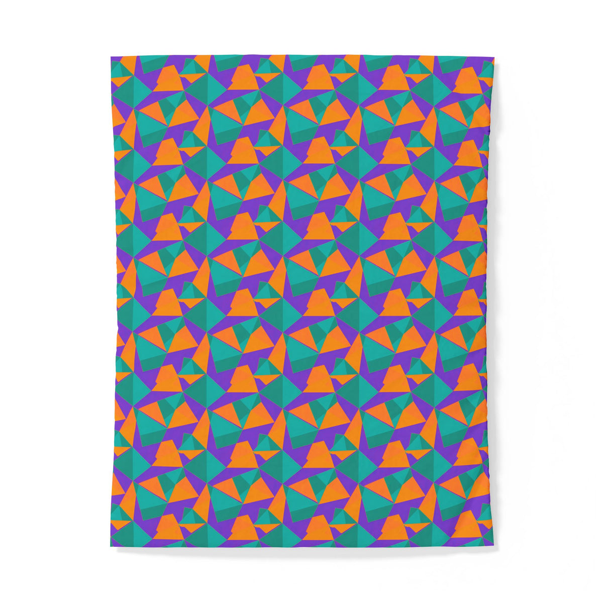Faceted Gold Panels Cotton Duvet Cover – Peacock Jewel