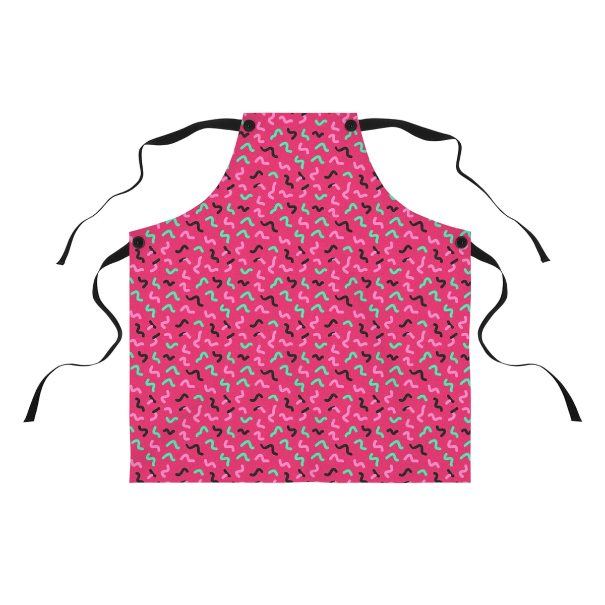 Squiggle Strokes Apron – Candy Pop on Raspberry