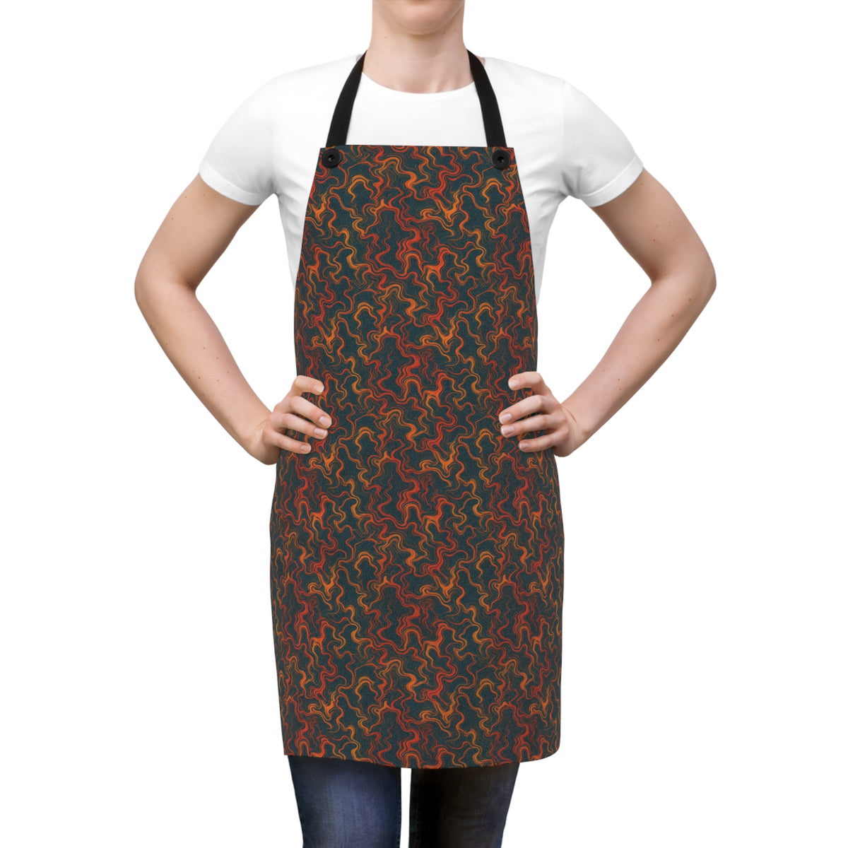 Drifting Ripples Apron – Suminagashi Pattern