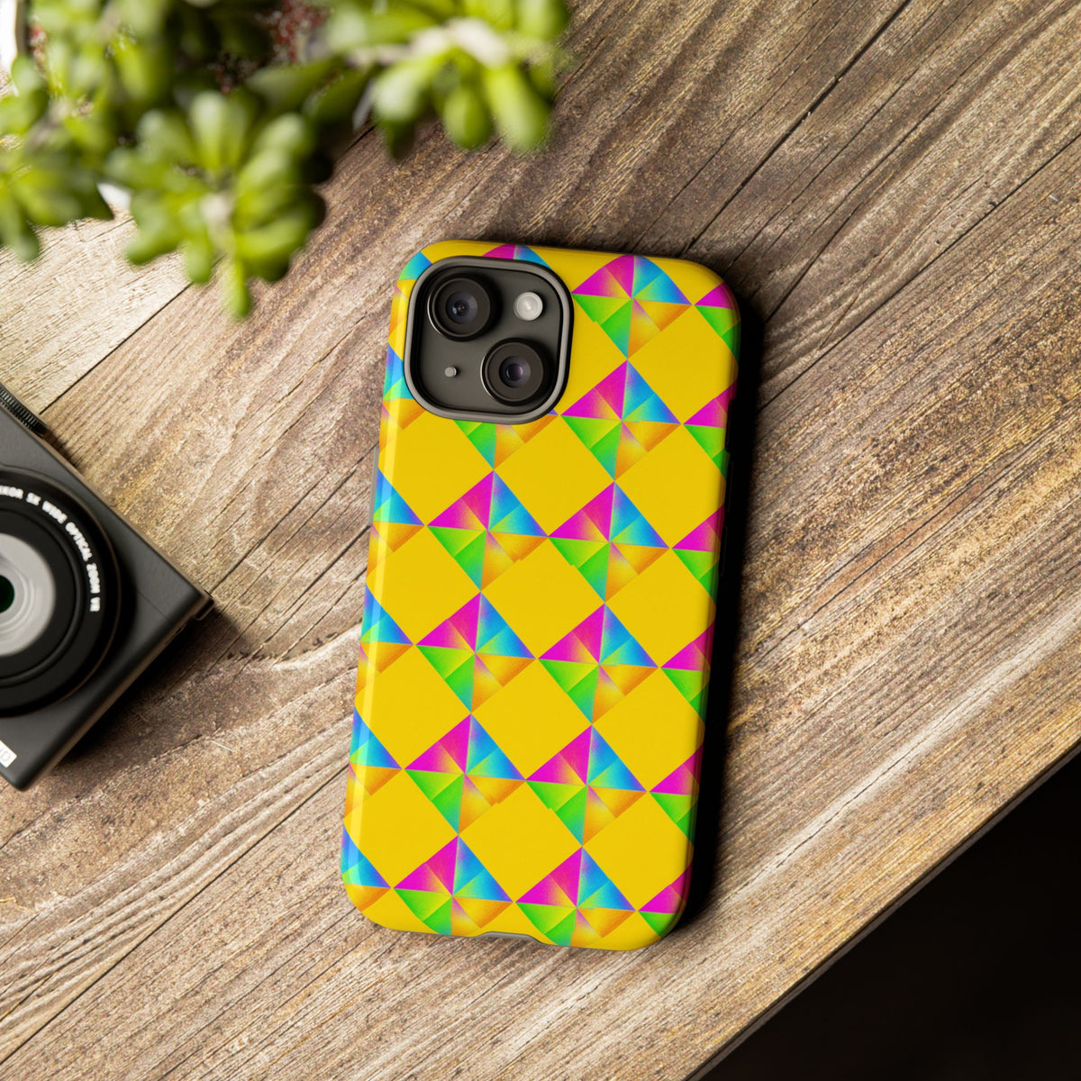 Iridescent Kite Quartet Tough Phone Case – Iridescent Geometric Pattern