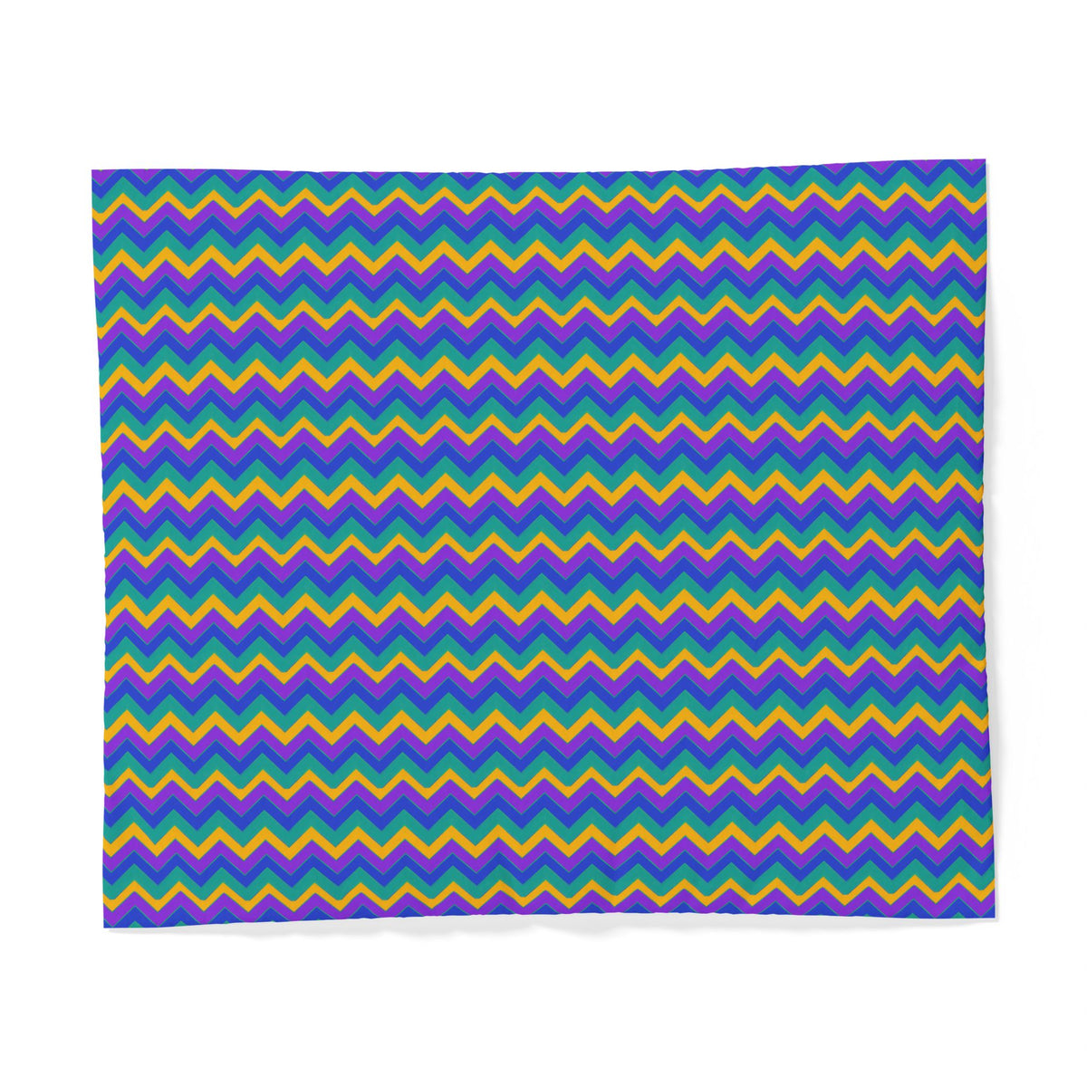 Jewel Chevron Bands Cotton Duvet Cover – Peacock Jewel