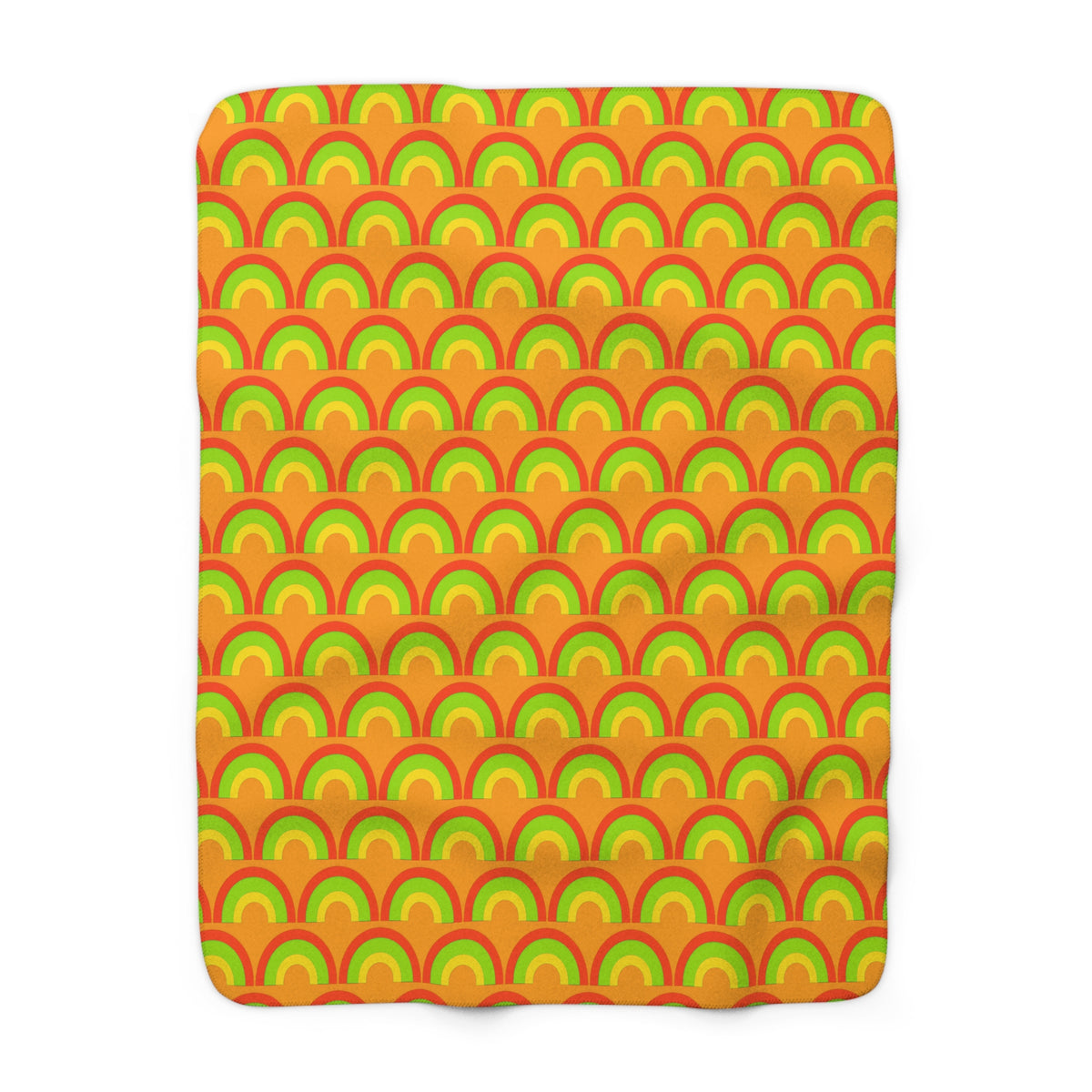Chromatic Scallop Ripple Sherpa Fleece Blanket – Hot Citrus