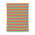 Wide Wave Interference Cotton Duvet Cover – Op-Art Waves Pattern