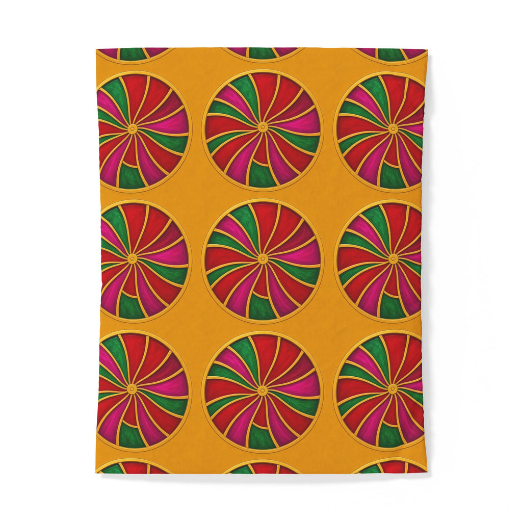 Grand Kaleido Jewel Wheels Cotton Duvet Cover – Kaleidoscopic Medallion Pattern