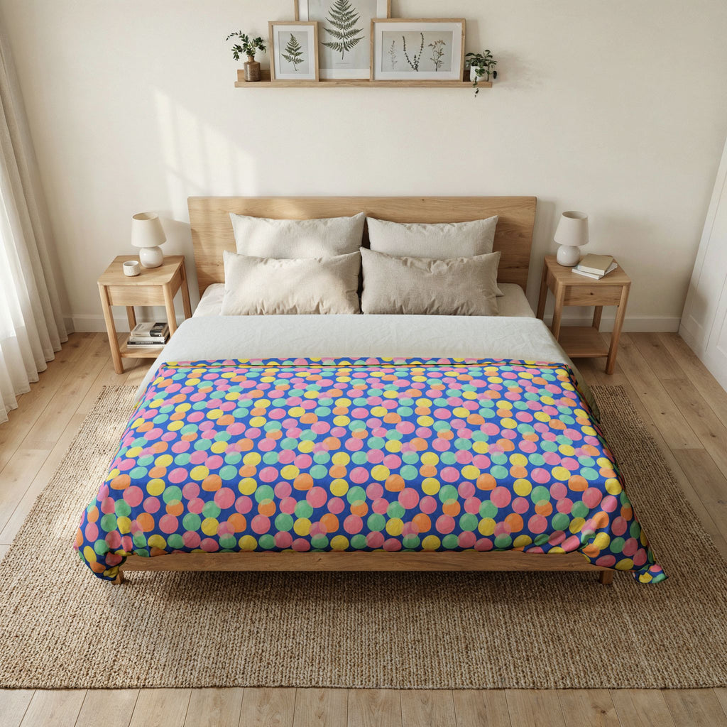 Gumdrop Orbs Cotton Duvet Cover – Soft Abstract Pattern