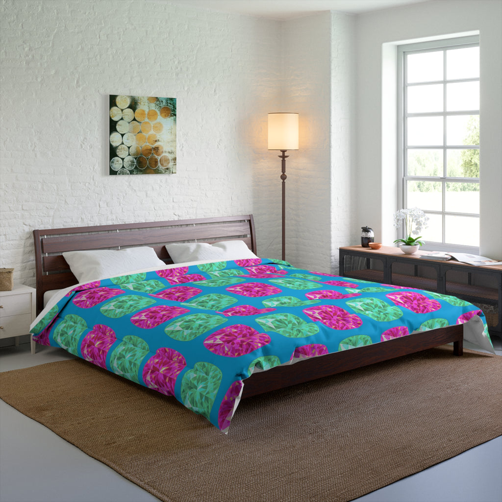 Giant Cut Gem Grid Comforter – Ice Jewel