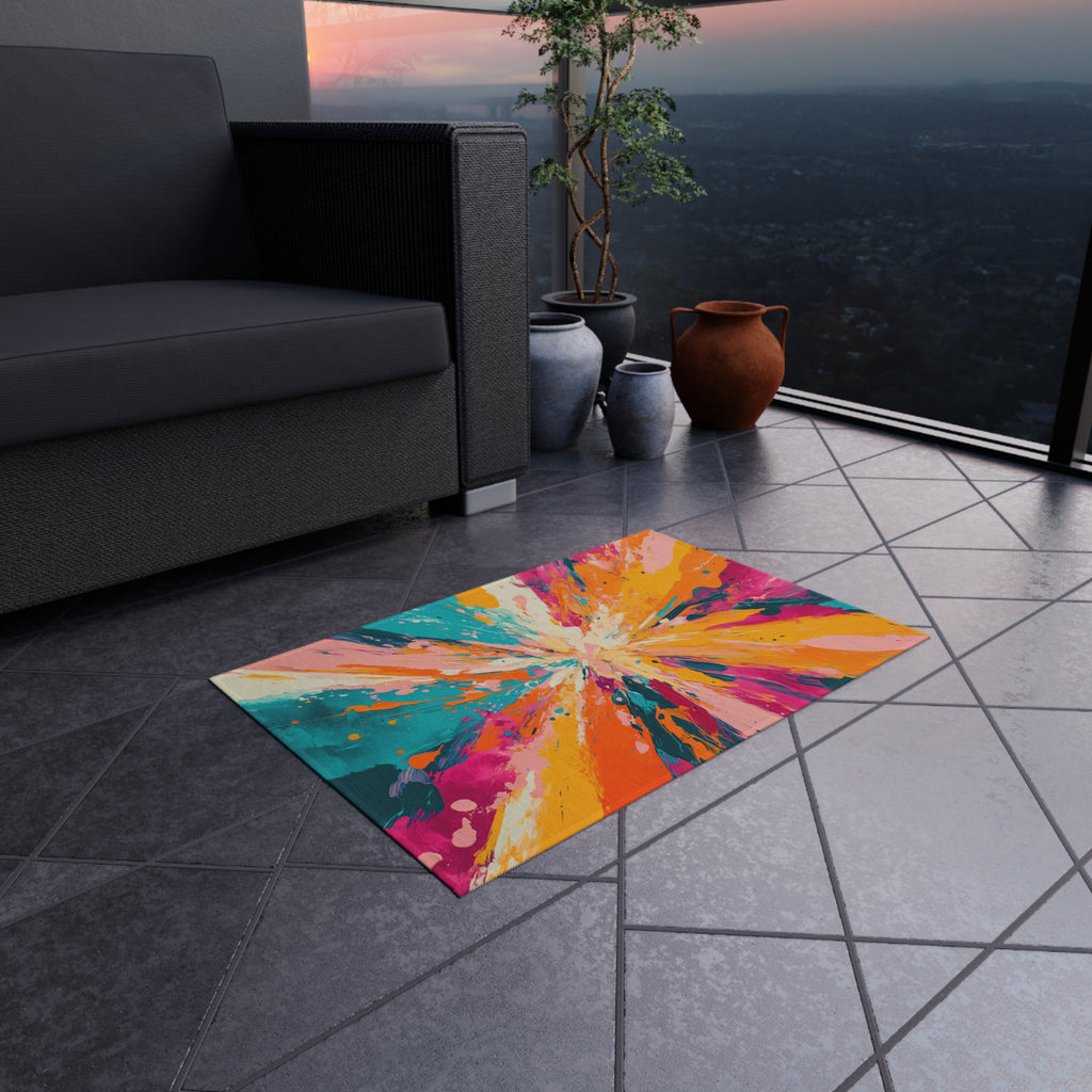 Colour Burst Explosion Outdoor Rug – Colour Burst Art