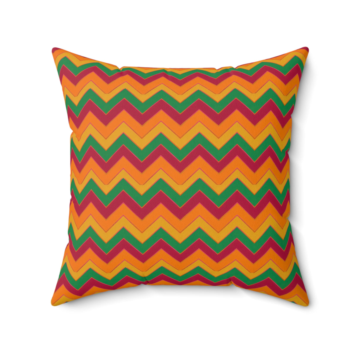 Jewel Chevron Bands Faux Suede Cushion – Cranberry Spice