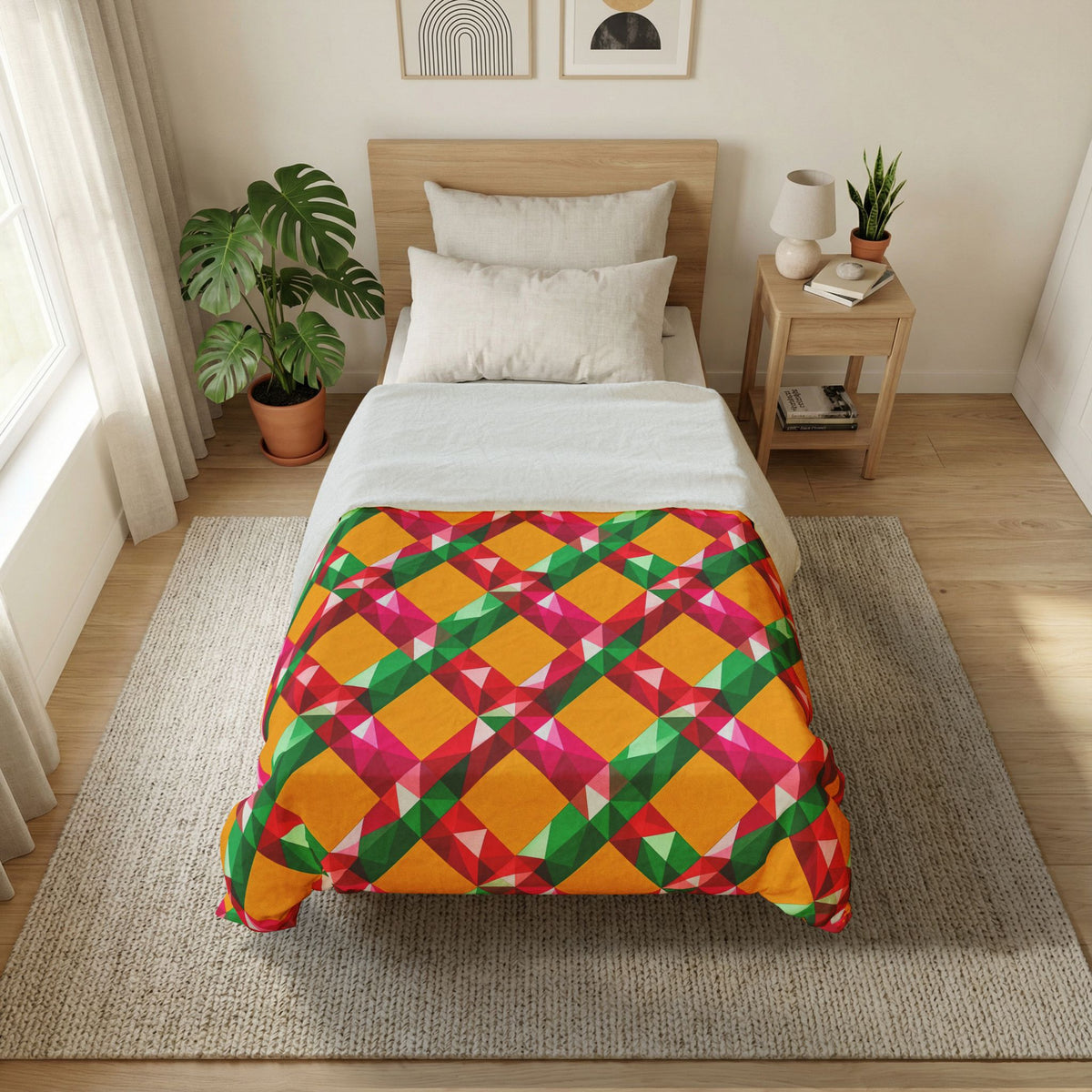 Big Jewel Prism Weave II Cotton Duvet Cover – Prism Weave Pattern