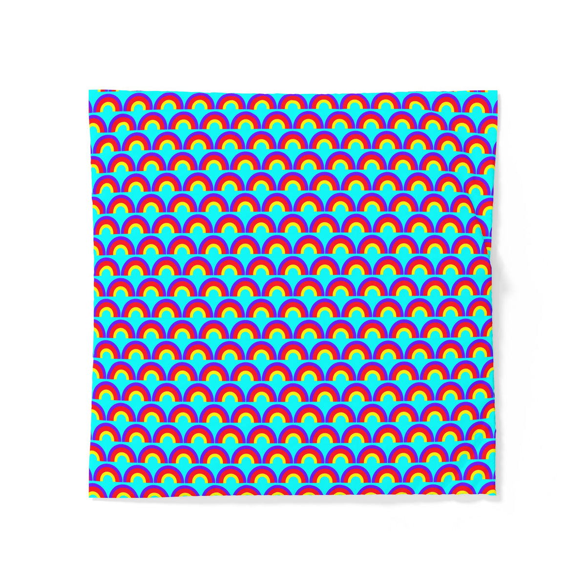Chromatic Scallop Ripple Cotton Duvet Cover – Op-Art Scallops Pattern
