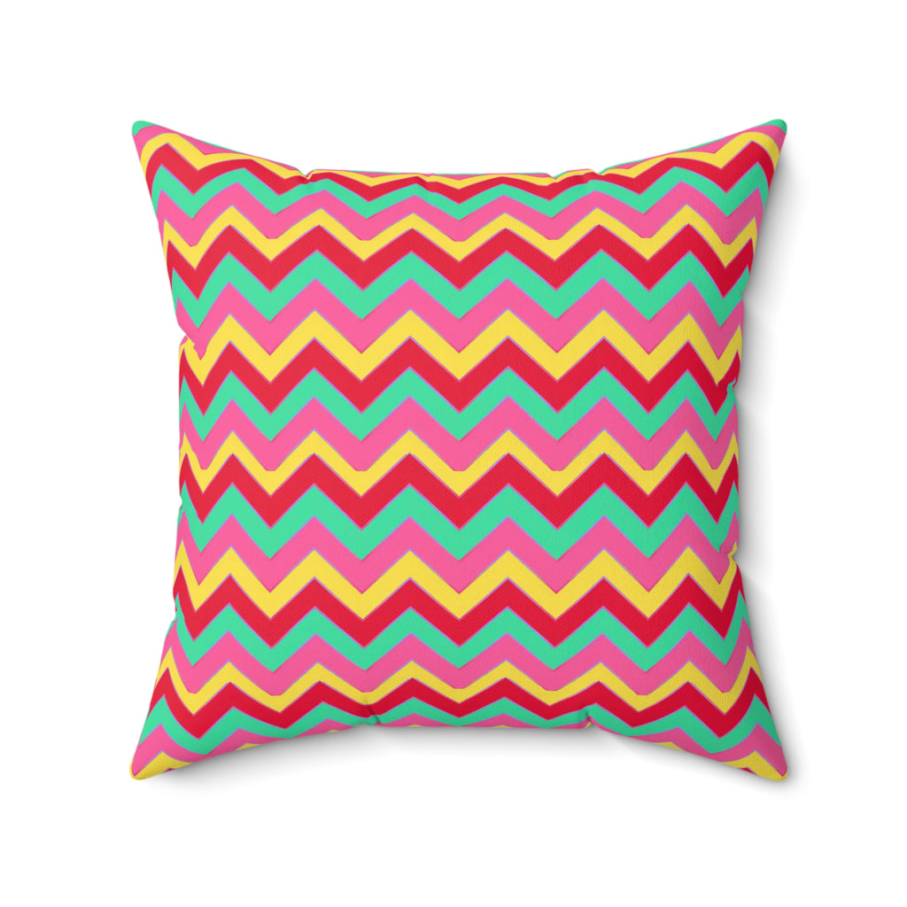 Jewel Chevron Bands Faux Suede Cushion – Candy Christmas
