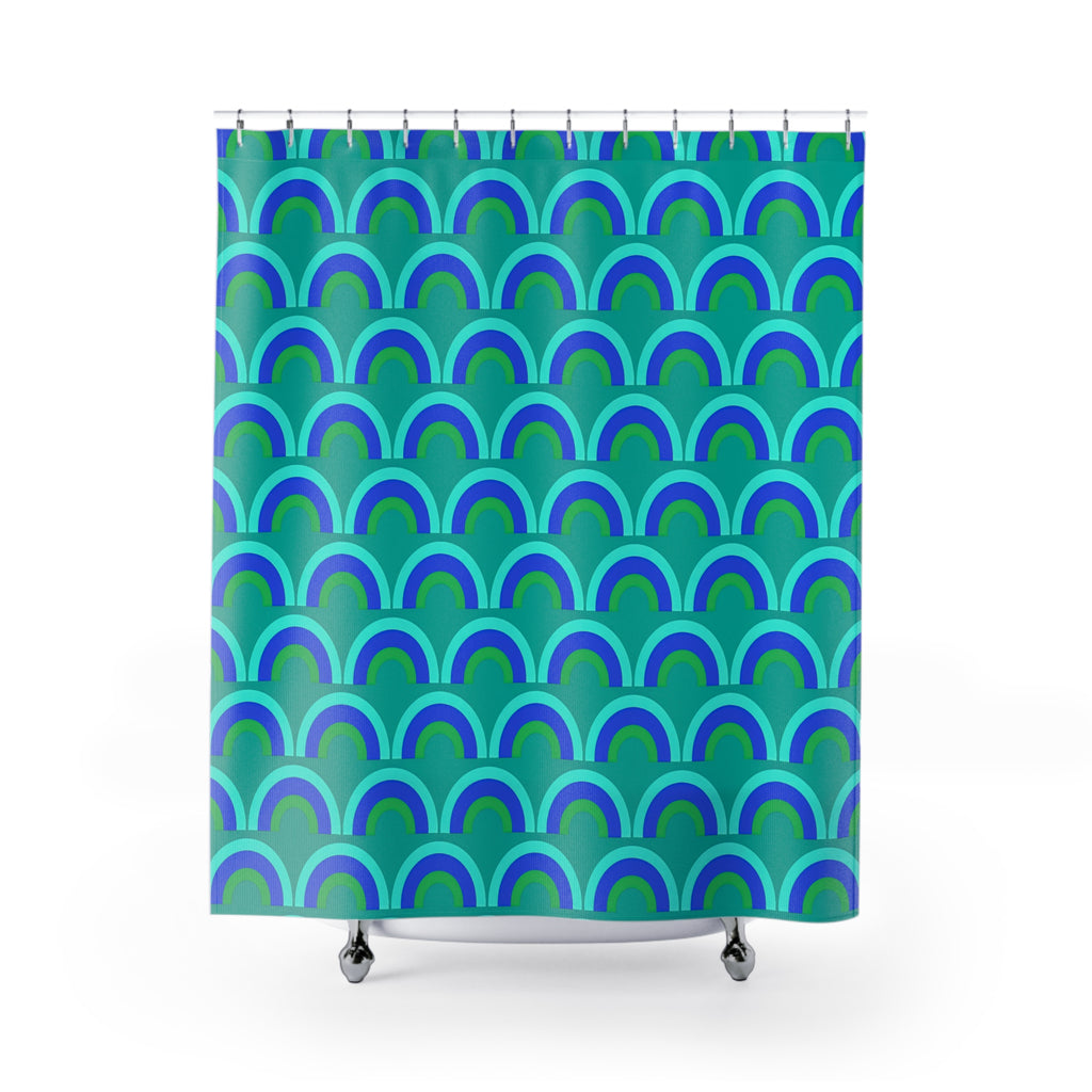 Chromatic Scallop Ripple Shower Curtain – Ocean Jewel
