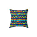 Crinkle Fold Bands Faux Suede Cushion – Tie-Dye Pattern