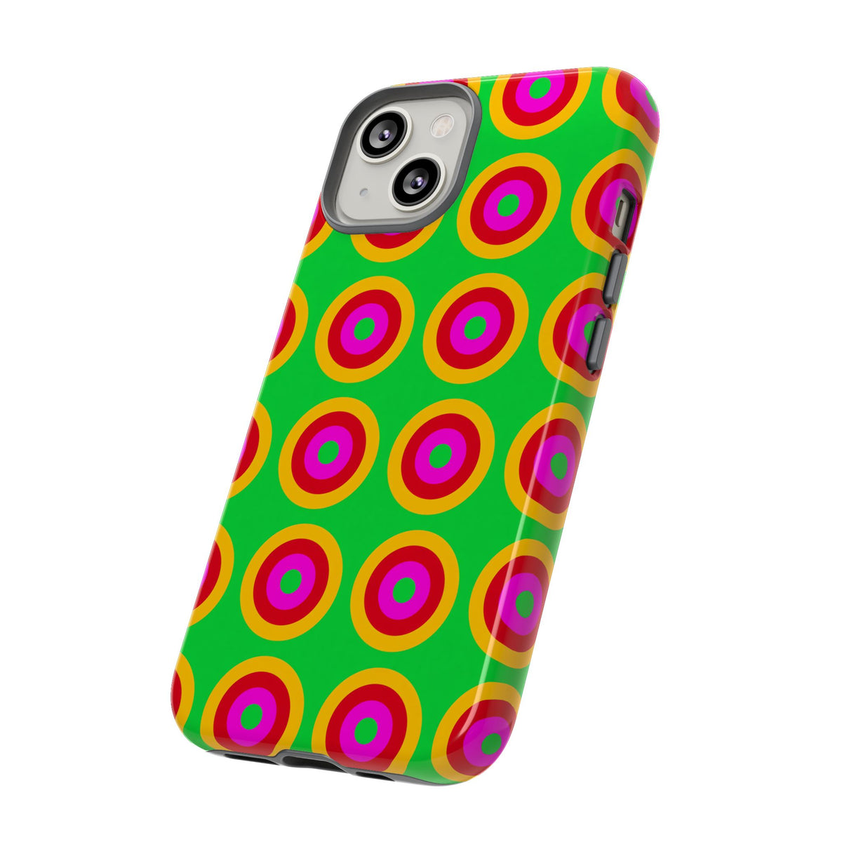 Giant Op-Art Jewel Rings Tough Phone Case – Op-Art Concentric Circles Pattern