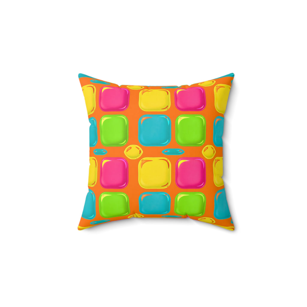 Giant Puffy Glass Cushions Faux Suede Cushion – Hot Citrus Festive