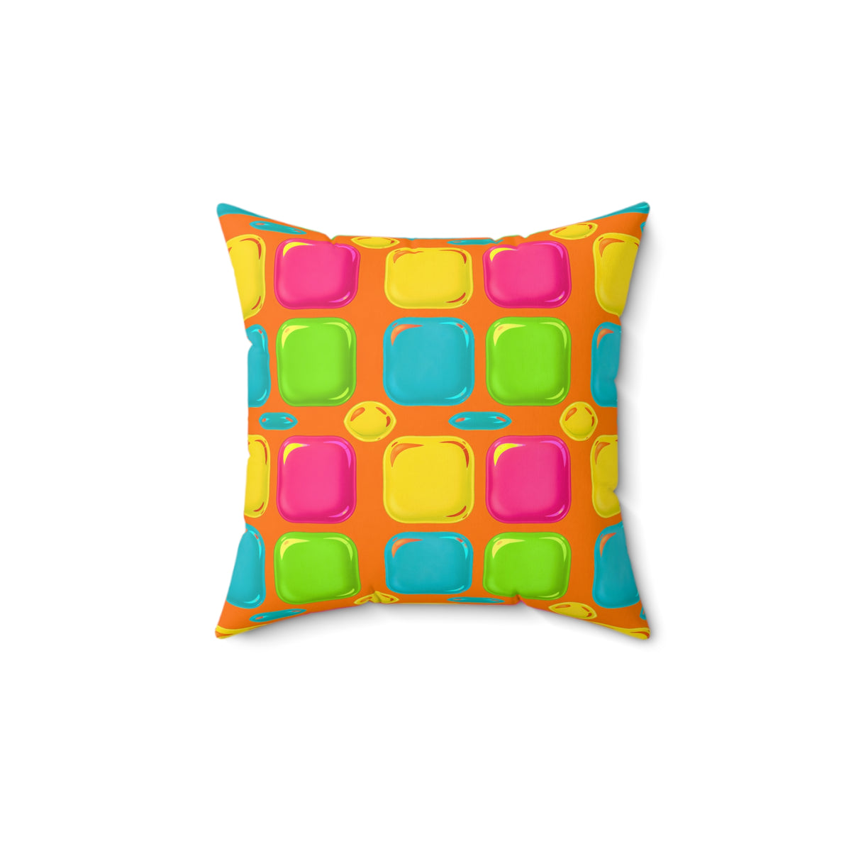 Giant Puffy Glass Cushions Faux Suede Cushion – Hot Citrus Festive