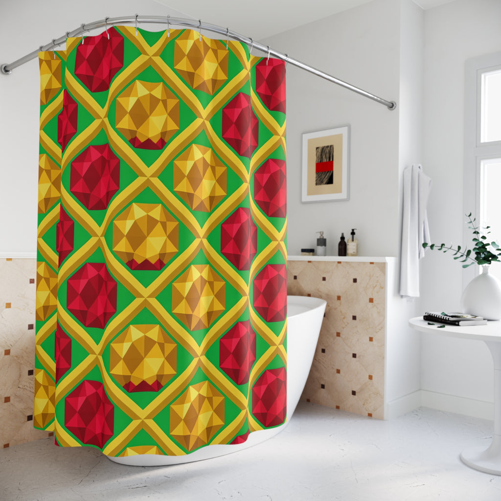 Giant Prism Diamond Lattice Shower Curtain – Diamond Lattice Pattern