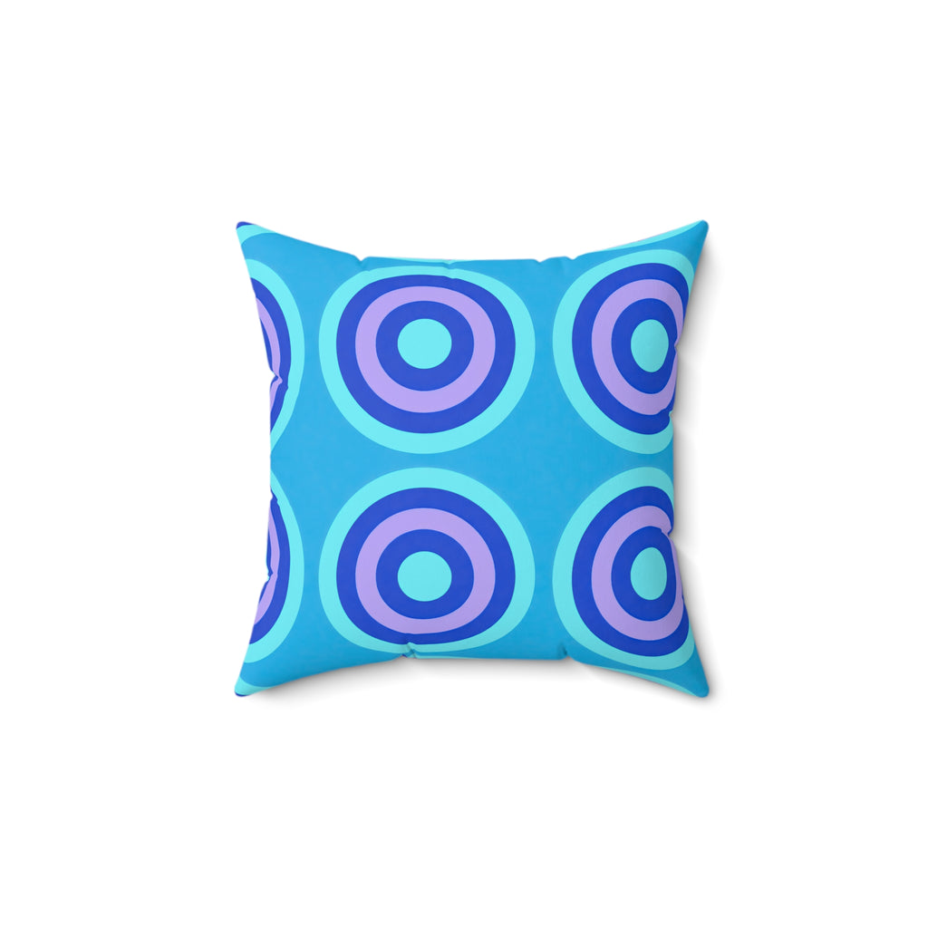 Mega Ring Grid Faux Suede Cushion – Ice Jewel