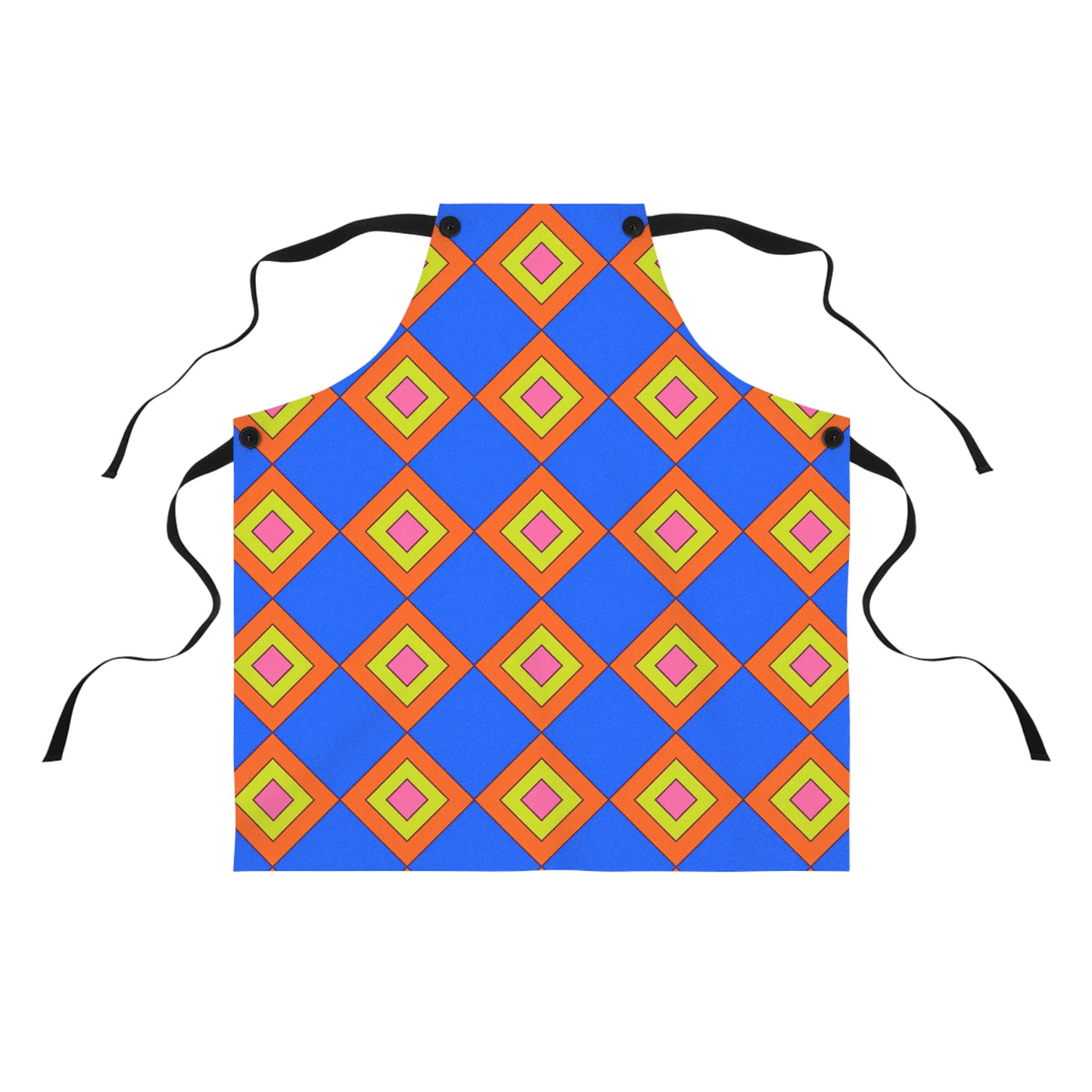 Pop Diamond Checks Apron – Op-Art Pattern