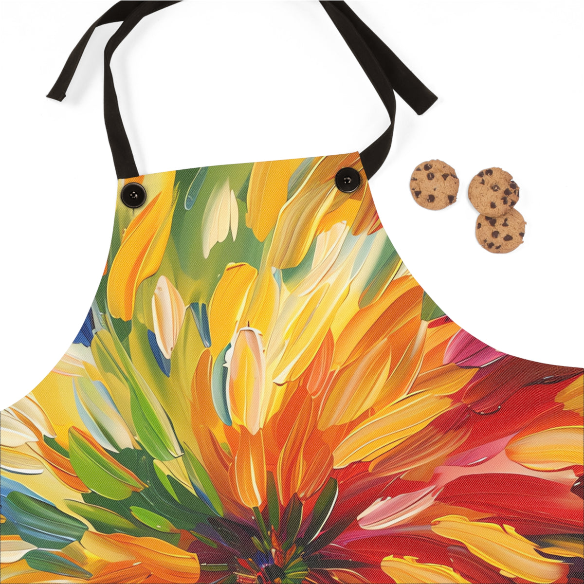 Radiant Feather Burst Apron – Radial Abstract Art