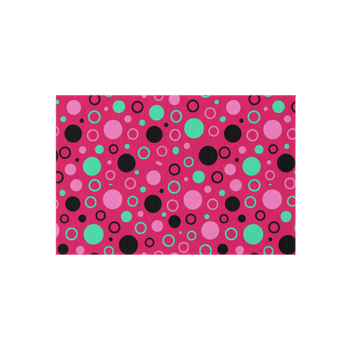 Bubble Outlines Outdoor Rug – Candy Pop on Raspberry