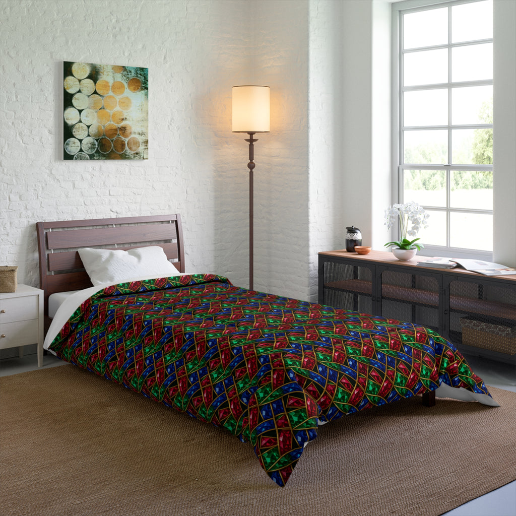 Jewel Prism Weave Comforter – Kaleidoscopic Pattern
