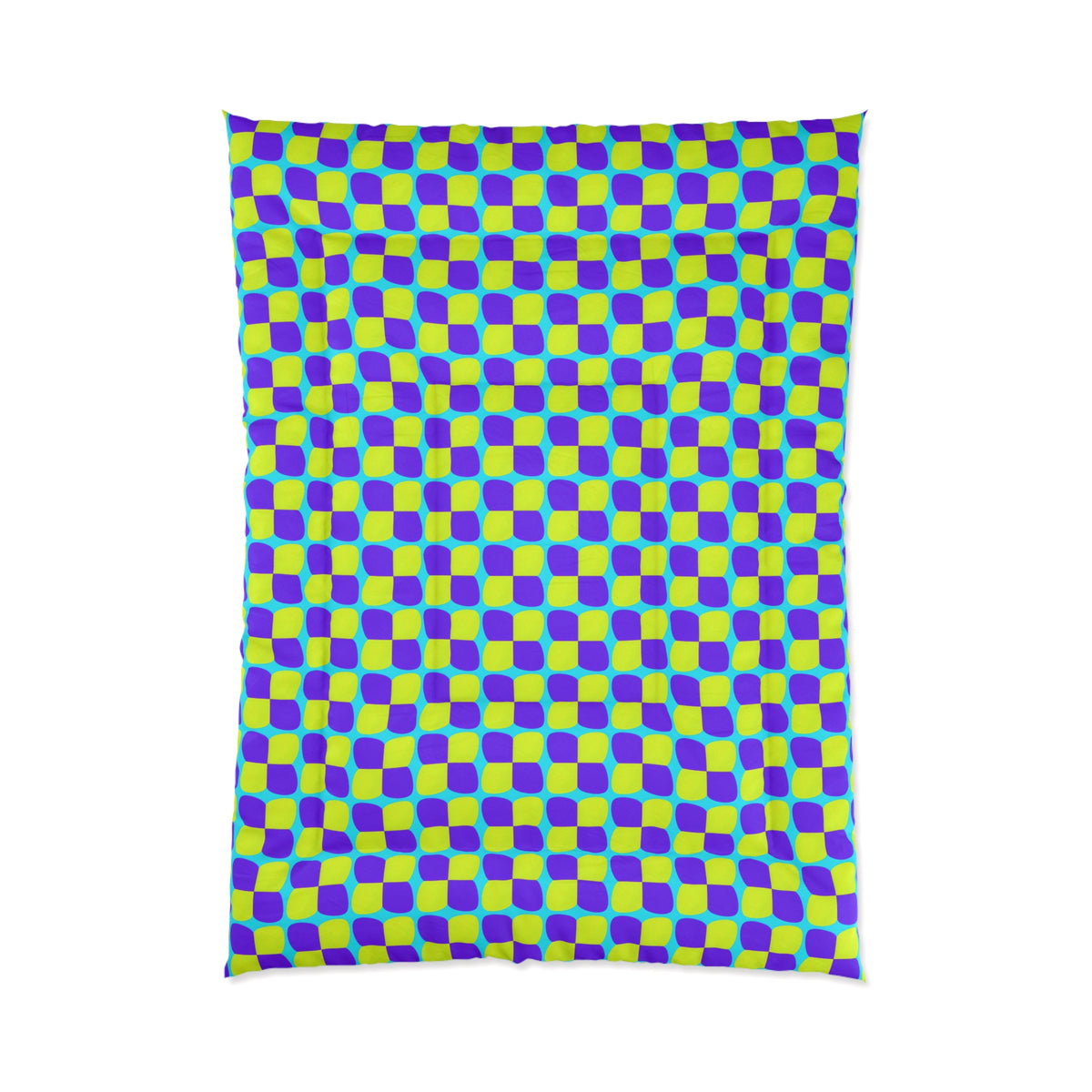 Bold Bulge Checker Comforter – Op-Art Checker Pattern