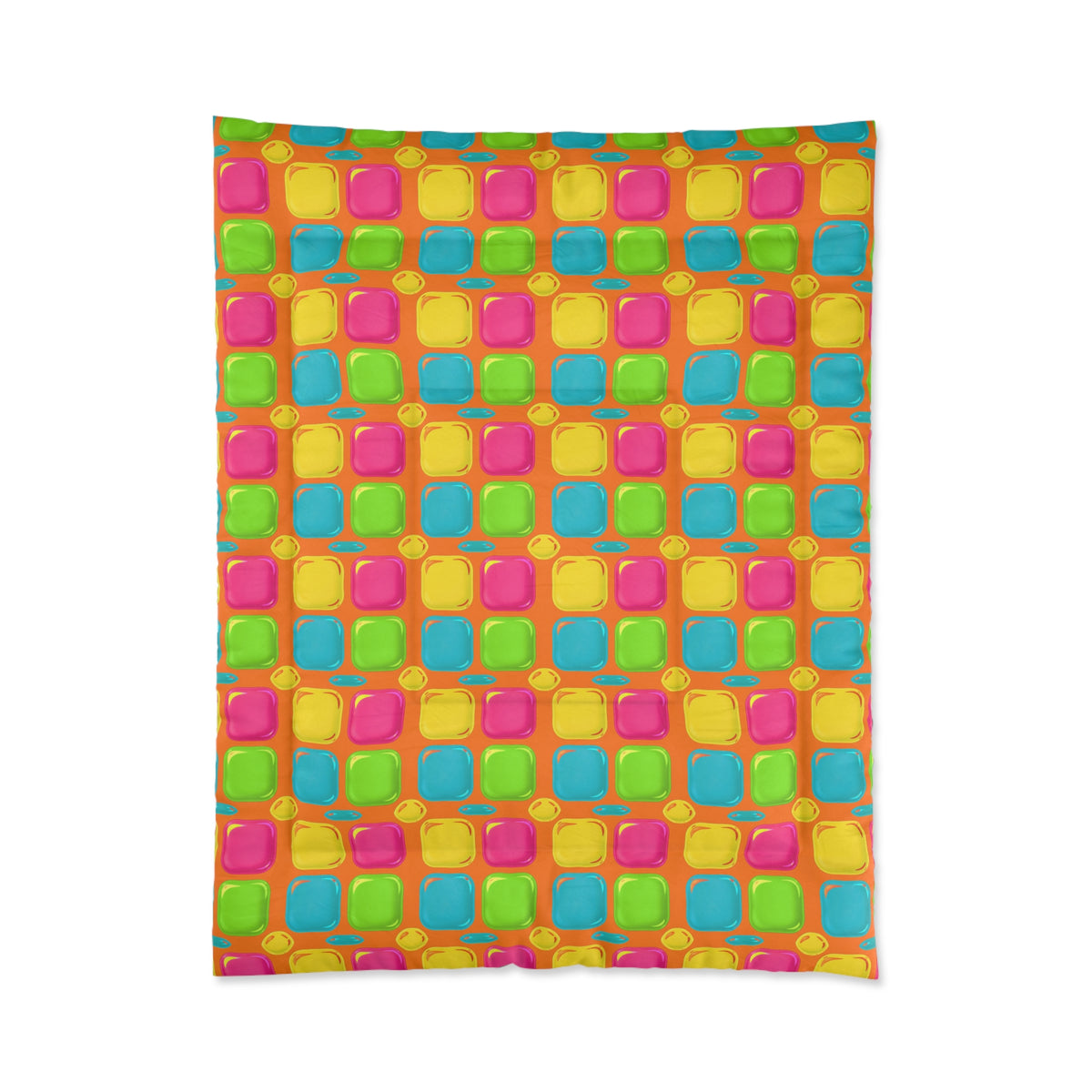 Giant Puffy Glass Cushions Comforter – Hot Citrus Festive