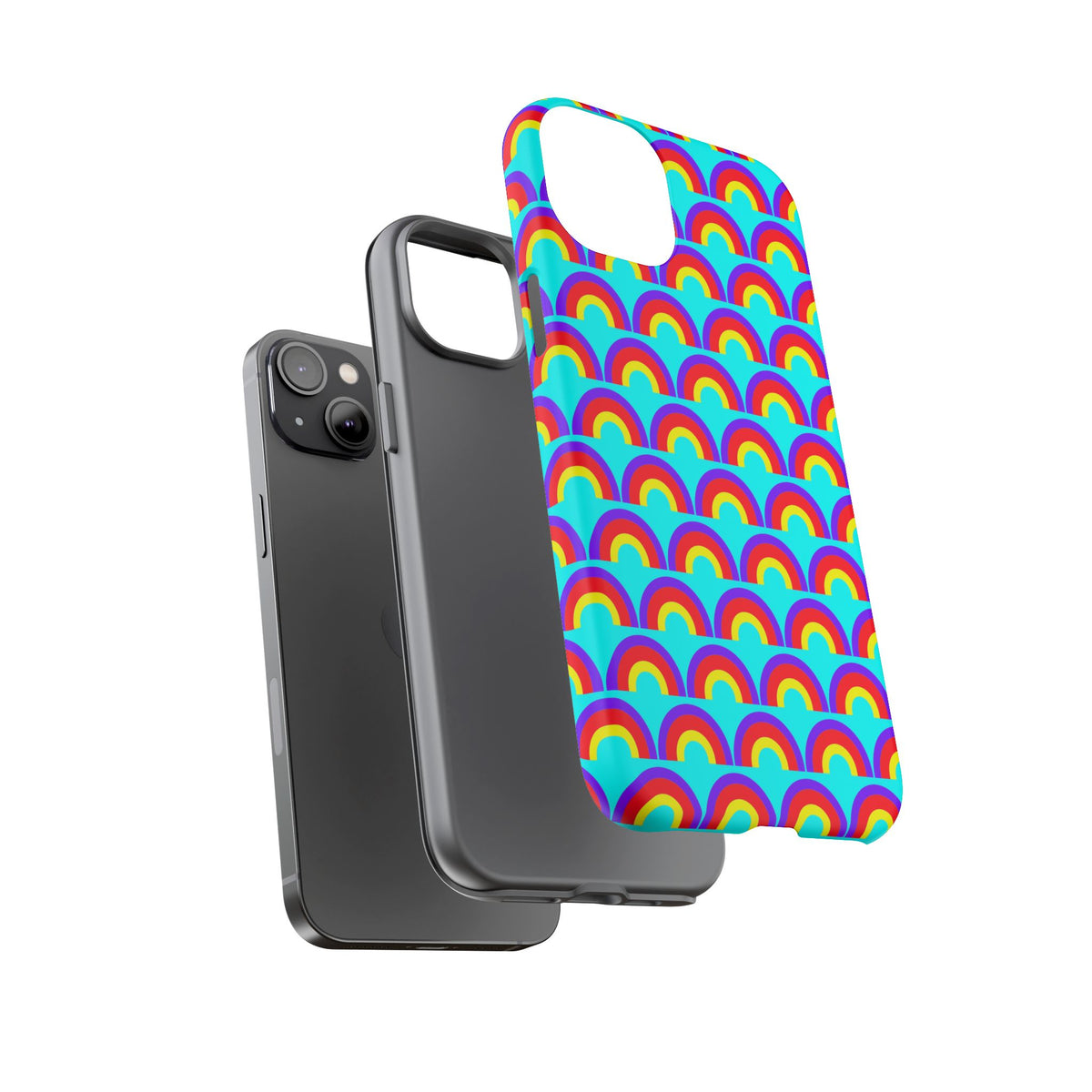 Chromatic Scallop Ripple Tough Phone Case – Op-Art Scallops Pattern