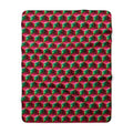 Faceted Cube Illusion Sherpa Fleece Blanket – Holographic-Look Geometric Pattern